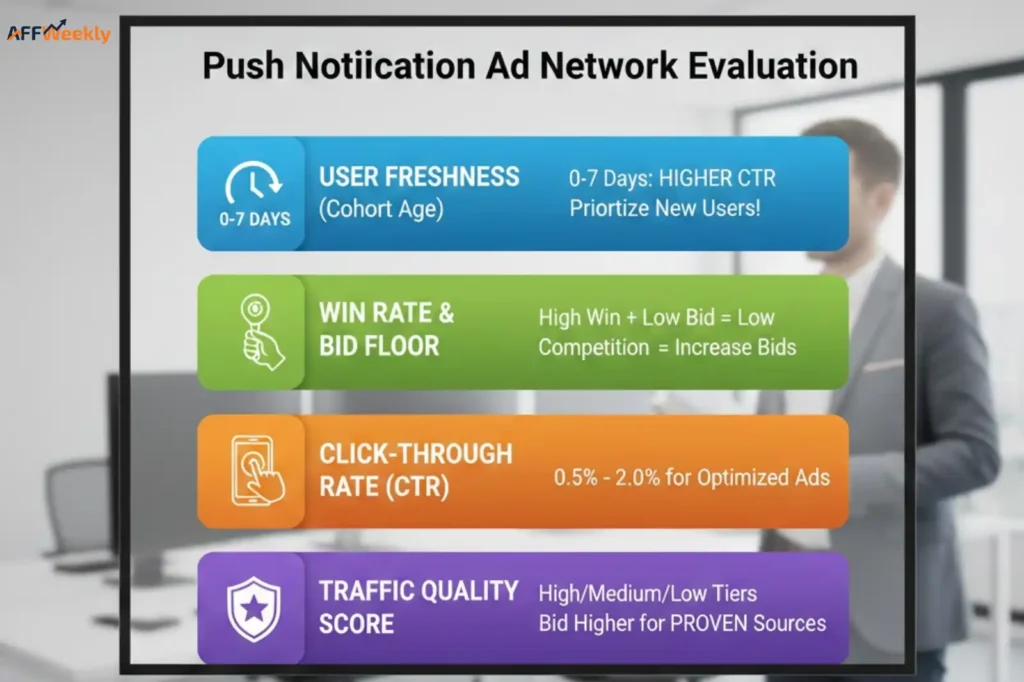 Push Notification Ad Networks Evaluation Key Metrics