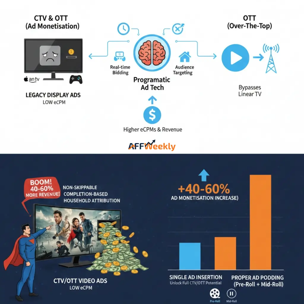 A Complete Guide to CTV and OTT Ad Monetization
