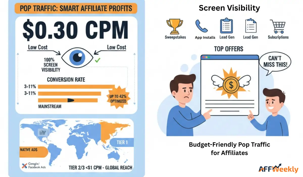 Budget Friendly Pop Traffic for Affiliates