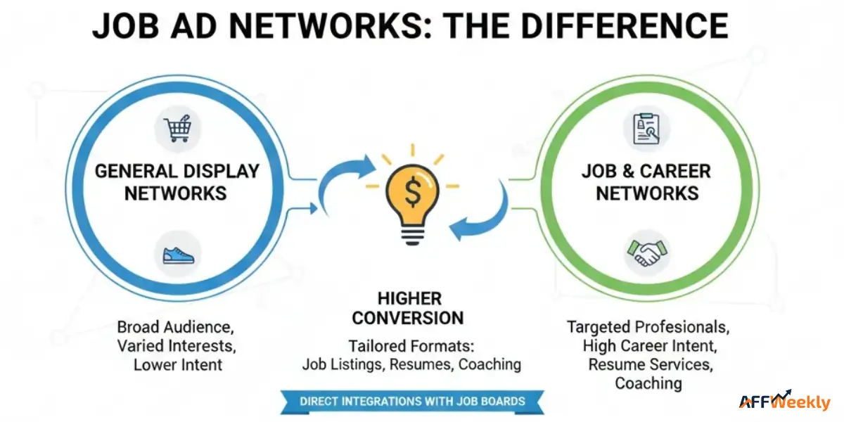 Job Ad Networks and Career Sites Difference