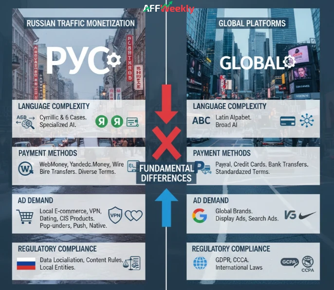 Russian Traffic Monetization vs Global Platforms