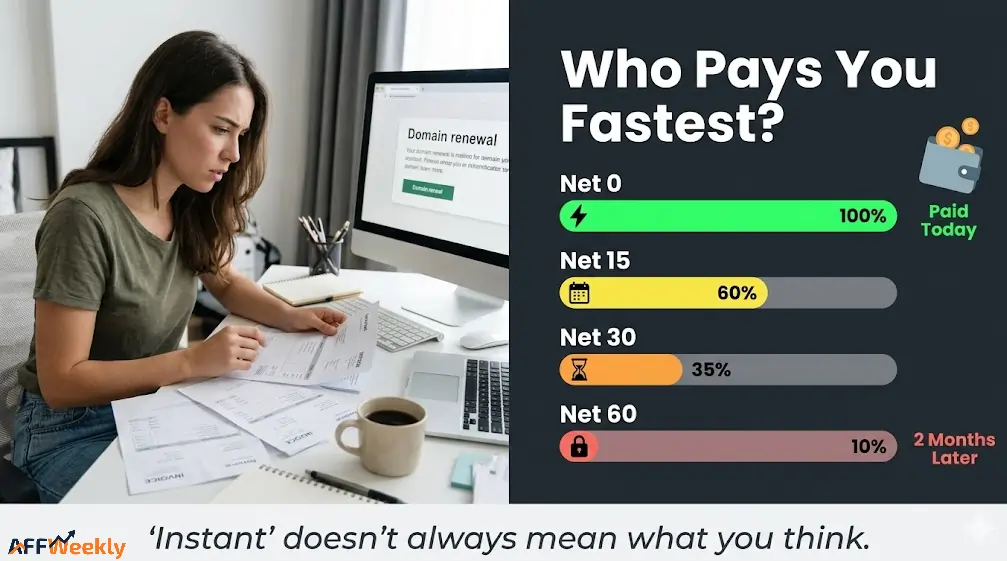Same-day ad network payout