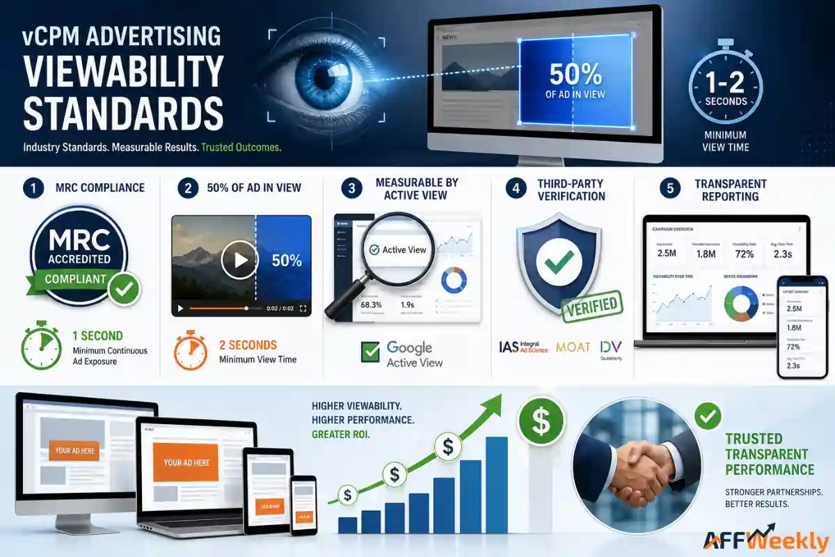 vCPM ad network viewability standards compliance checklist