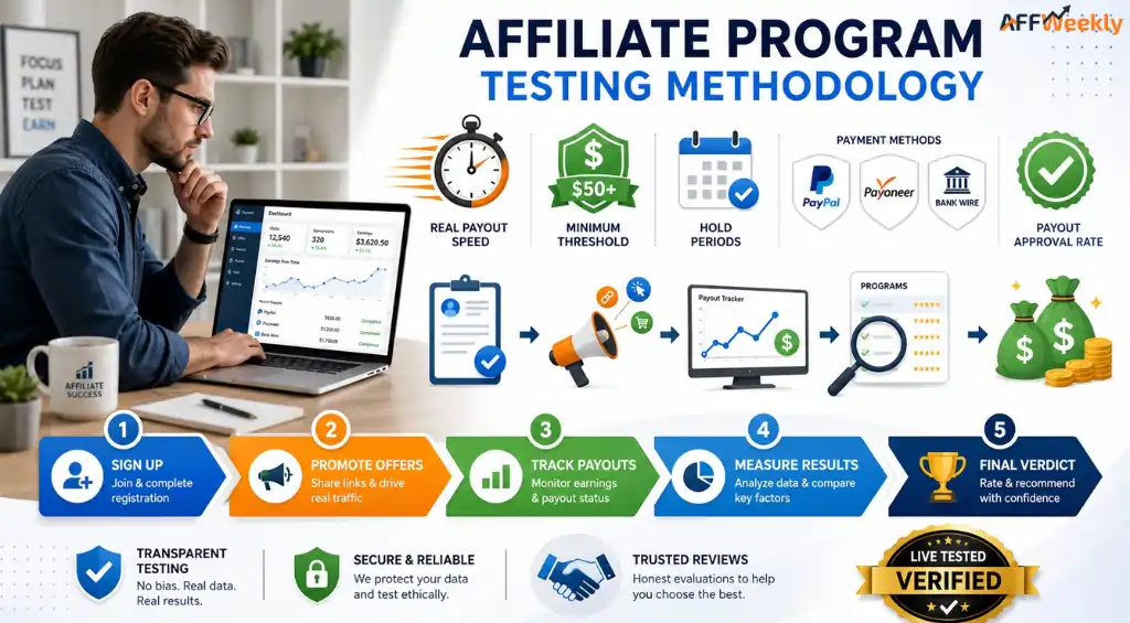AFFWeekly method testing weekly-paying affiliate programs