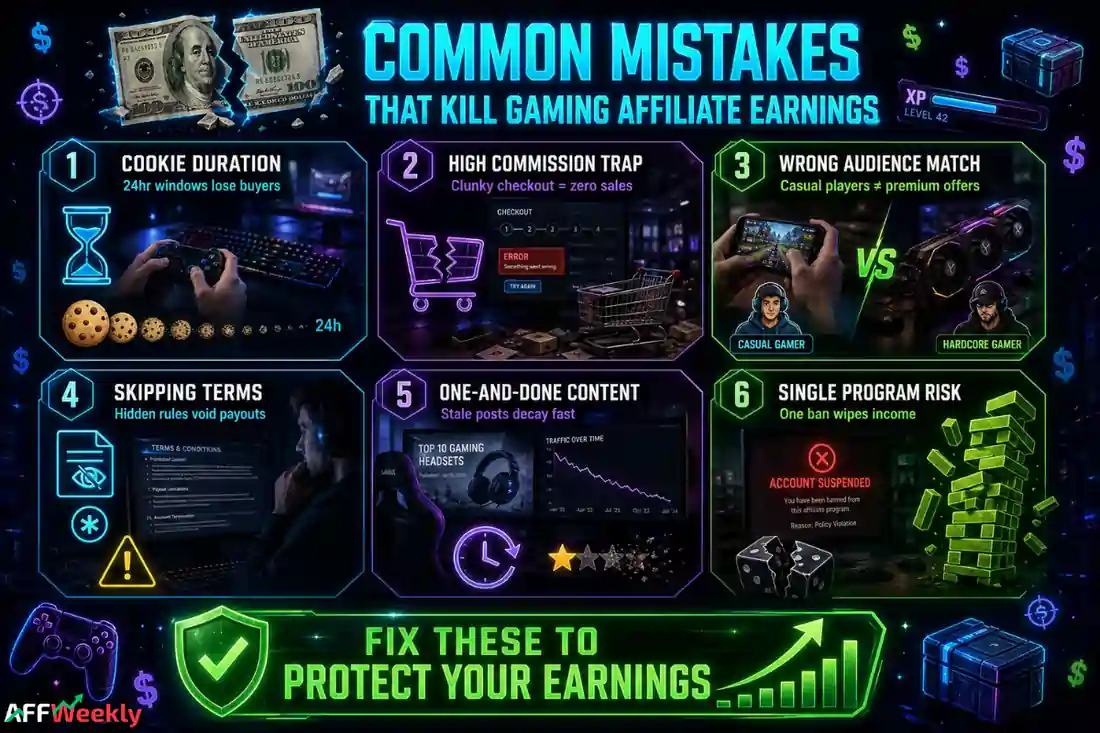 Common Mistakes That Kill Gaming Affiliate Program Earnings
