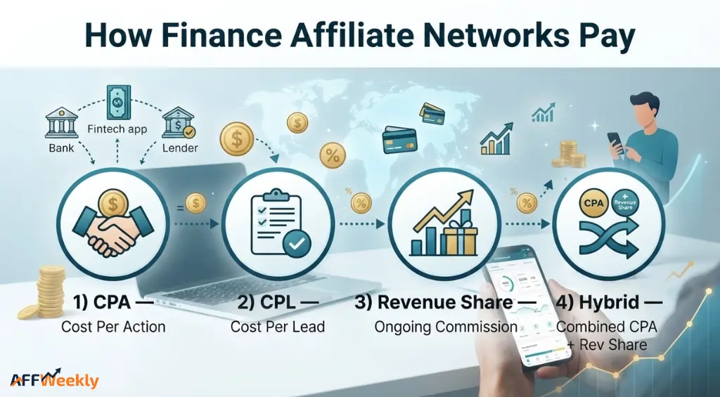 Finance affiliate network commission payment process explained