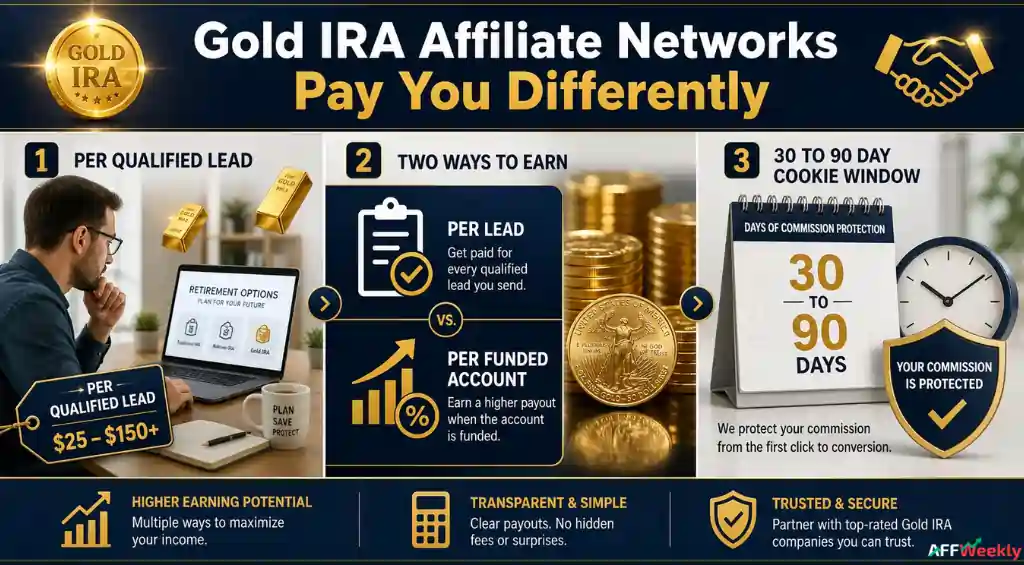 Gold IRA affiliate commission payment structure overview