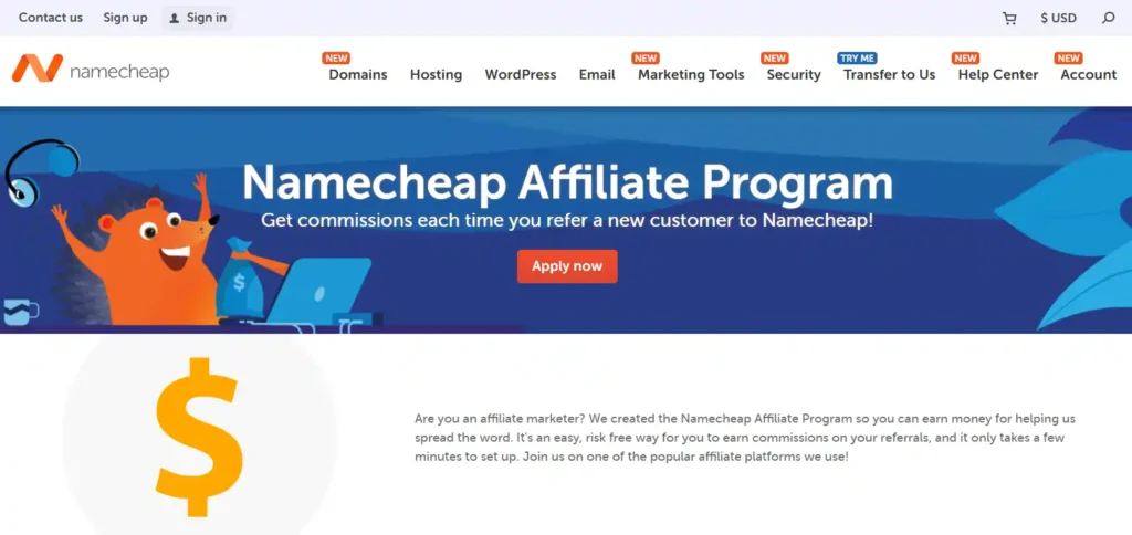 Namecheap Affiliate Program