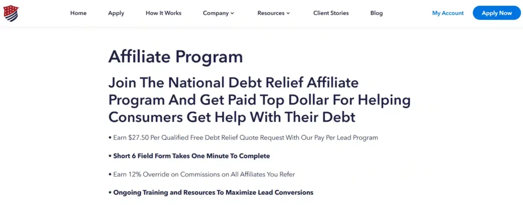 National Debt Relief Affiliate Programs