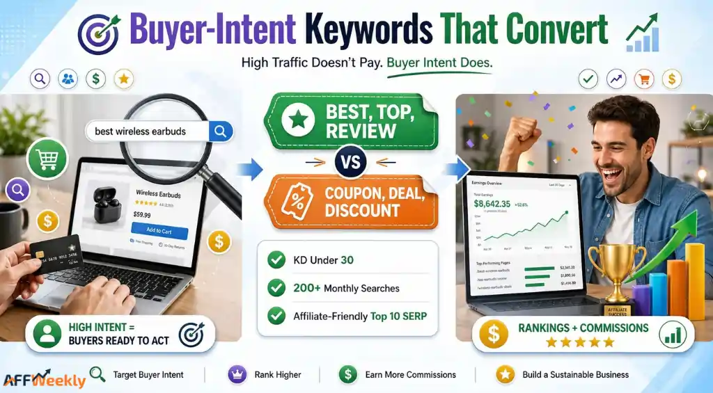 Researching high-converting buyer-intent affiliate keywords