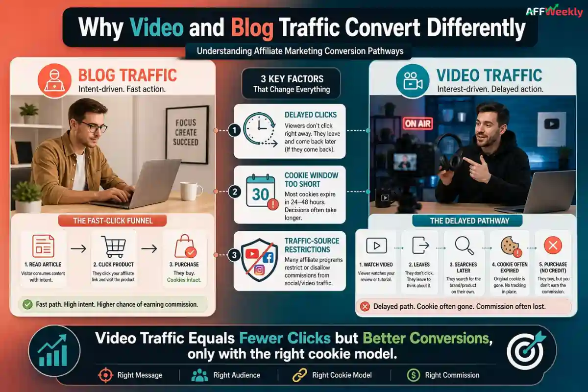 YouTube affiliate traffic conversion vs blogs