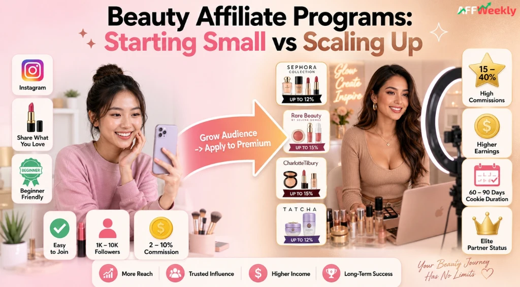 Beginner beauty affiliate programs and high-paying options