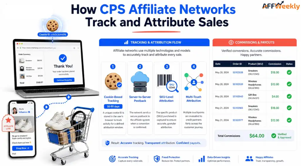 CPS affiliate sale tracking for ecommerce stores