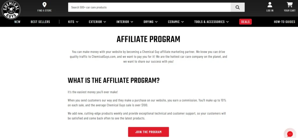 Chemical Guys Affiliate Program