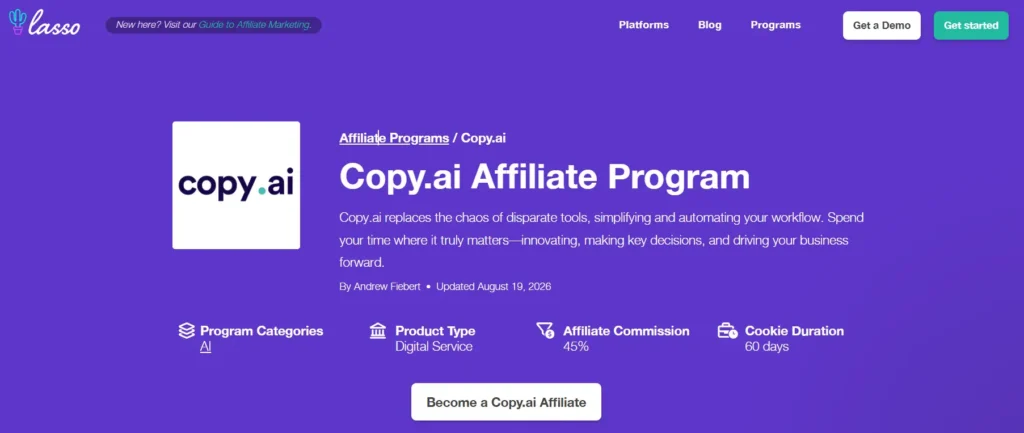 Copy.ai Partner Program