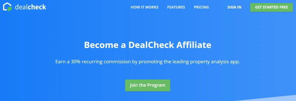 DealCheck Real Estate Affiliate Program