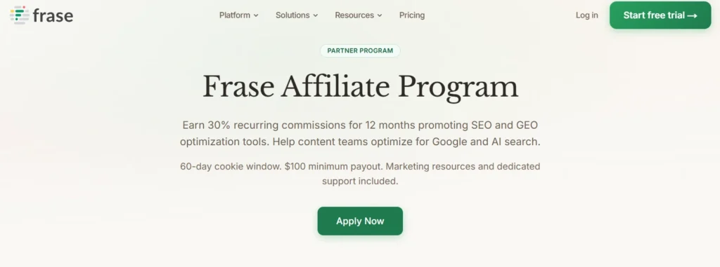 Frase Affiliate Program