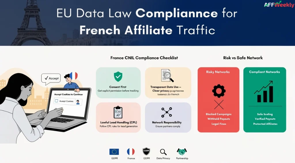 GDPR compliance requirements for French affiliate traffic