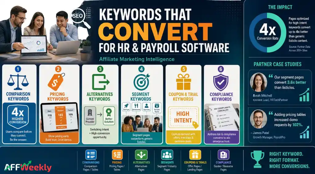 HR payroll affiliate keywords that drive conversions