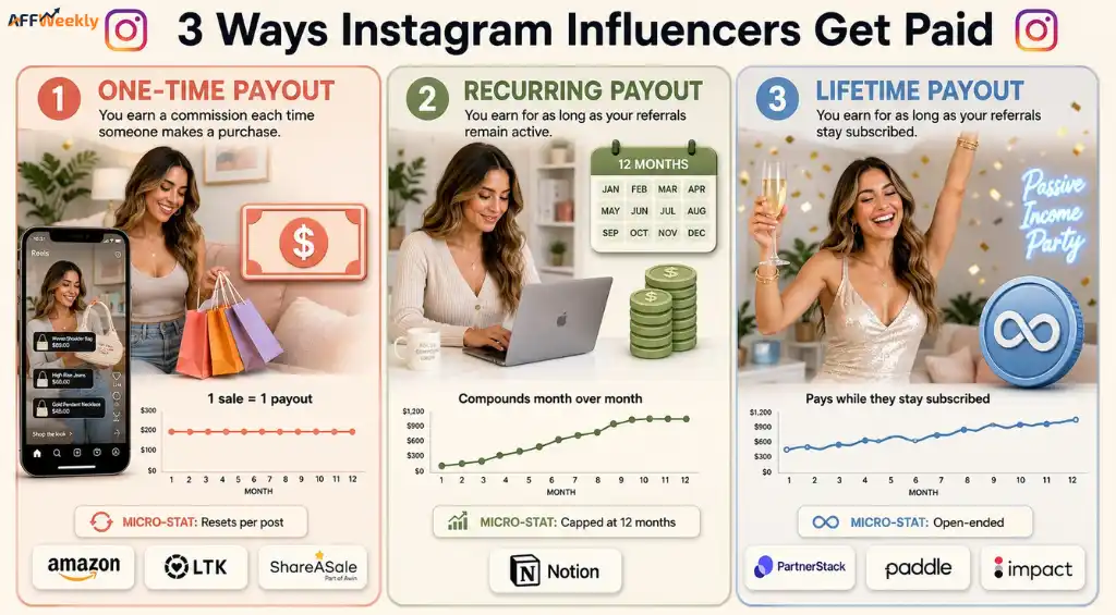 Instagram affiliate programs payout comparison