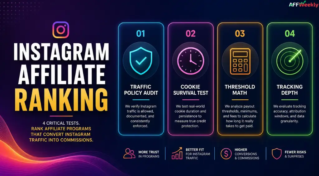 Instagram affiliate programs tested and ranked for traffic