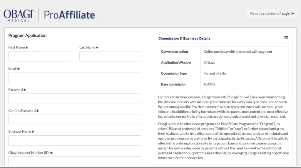 Obagi Affiliate Program
