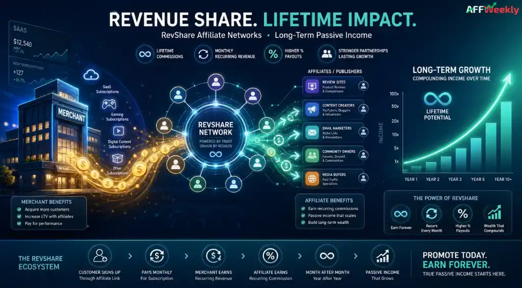 RevShare Affiliate Networks for Long Term Earnings