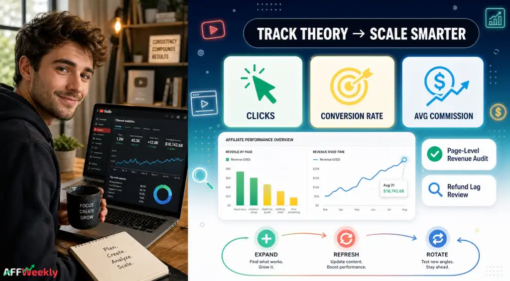 Tracking and scaling video editing affiliate revenue