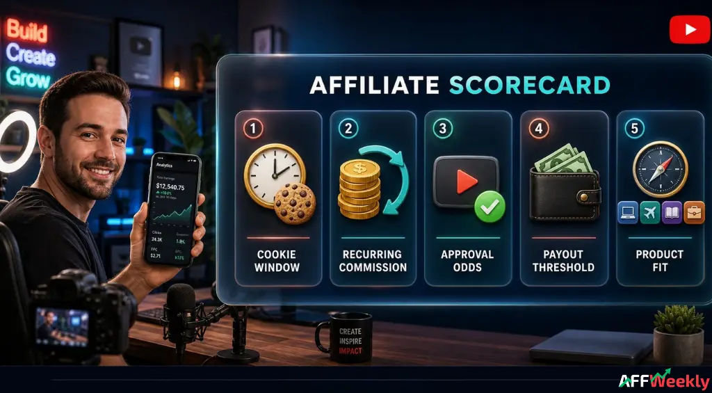 YouTube affiliate programs ranked for earning potential