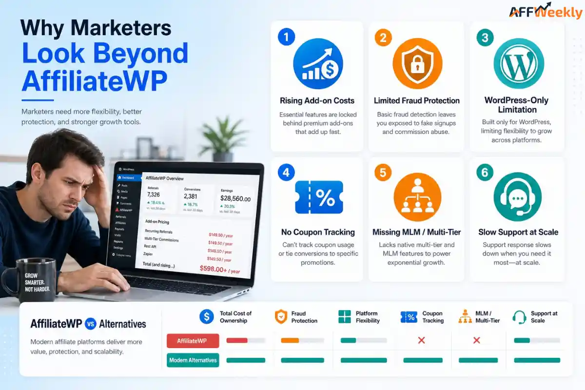 AffiliateWP alternative comparison for marketers