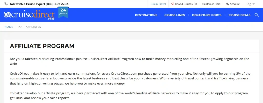 Cruise Direct Affiliate Program