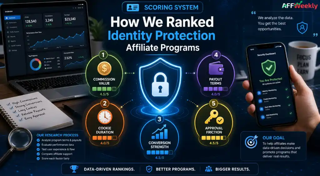Identity Protection Affiliate Programs Ranking Method