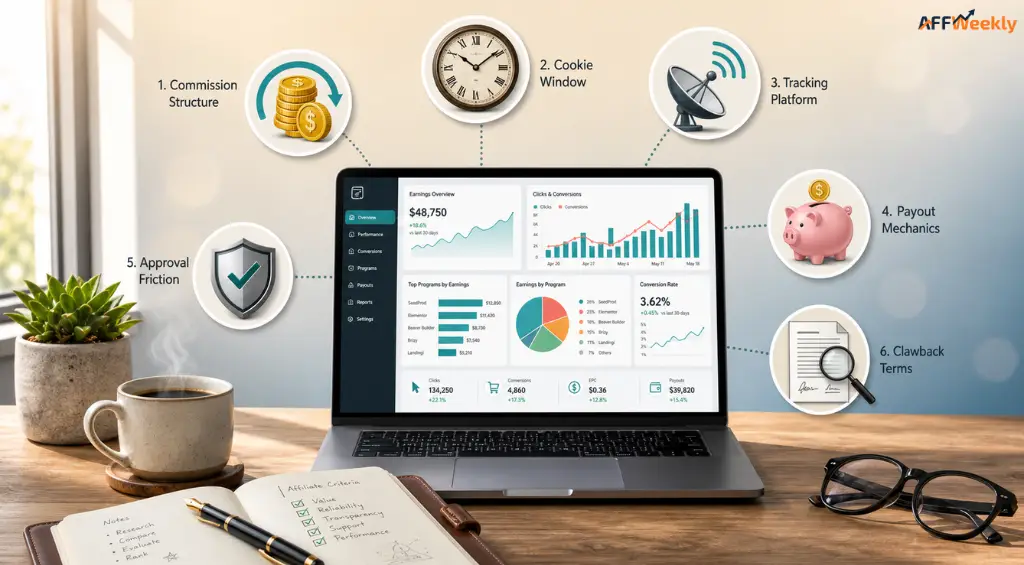 Landing page builder affiliate program scoring criteria