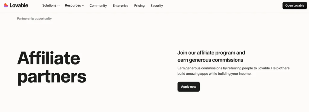 Lovable Affiliate Program