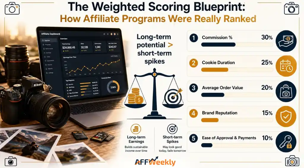 Photography Affiliate Program Weighted Scoring Method