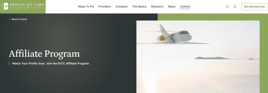 Private Jet Card Comparisons Affiliate Program