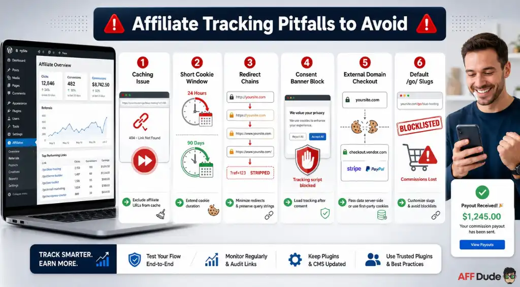 WordPress affiliate plugin tracking setup mistakes